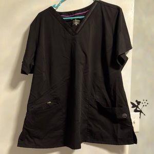 Healing Hands e Label black scrub top 2XL